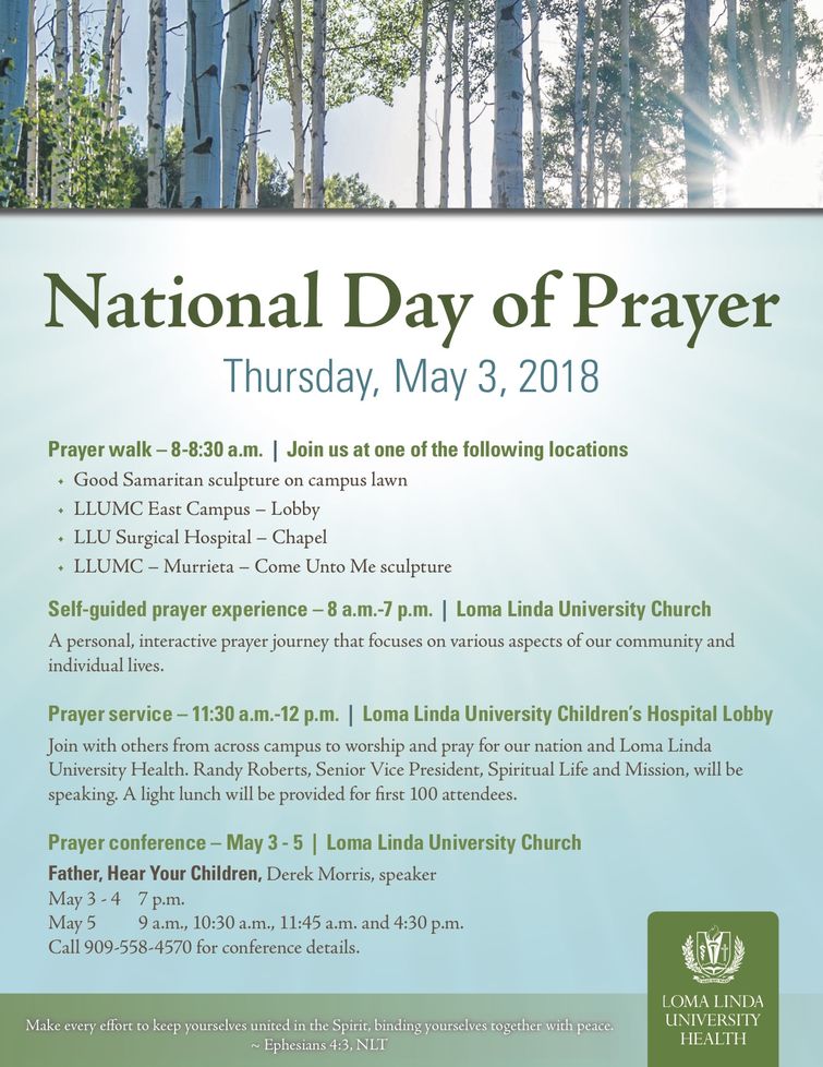 National Day of Prayer Events Loma Linda University Health